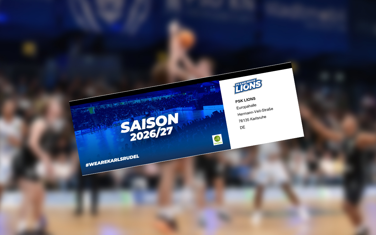 VIP-Karte der PS Karlsruhe LIONS für den Löwenkäfig in der Europahalle