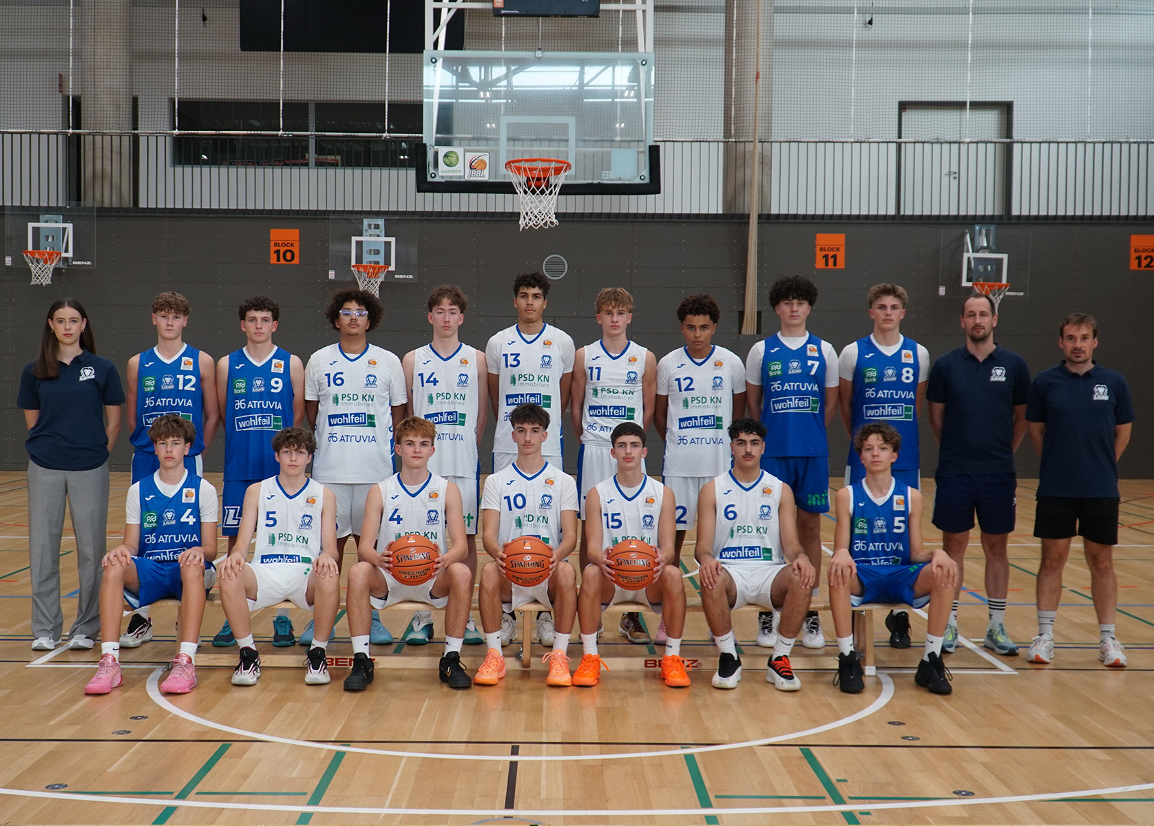 Mannschaftsbild JBBL der PS Karlsruhe LIONS