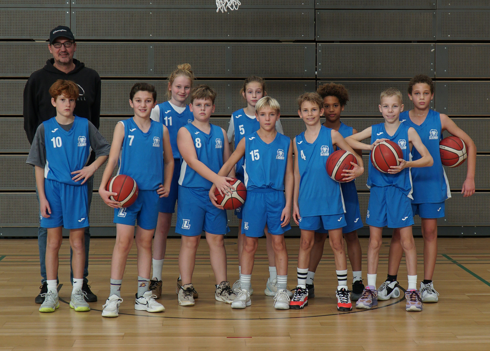 Mannschaftsbild U12 I der PS Karlsruhe LIONS