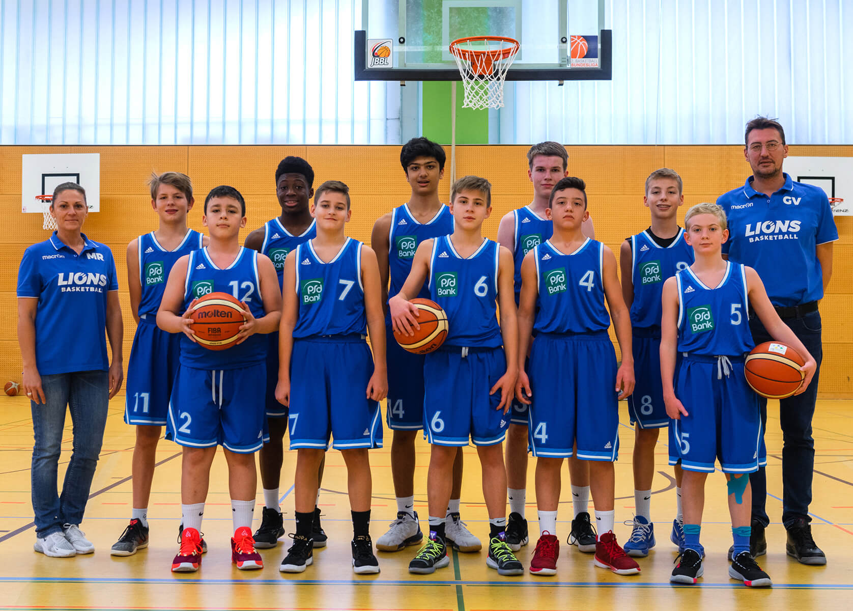 Mannschaftsbild U14 der PS Karlsruhe LIONS