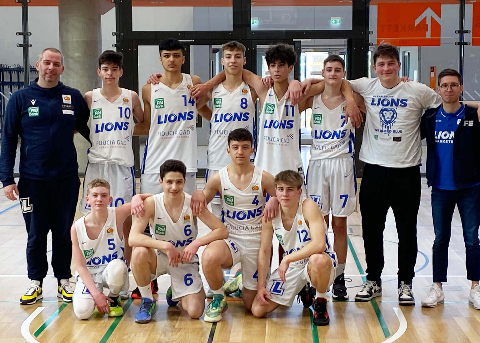Mannschaftsbild U16 der PS Karlsruhe LIONS