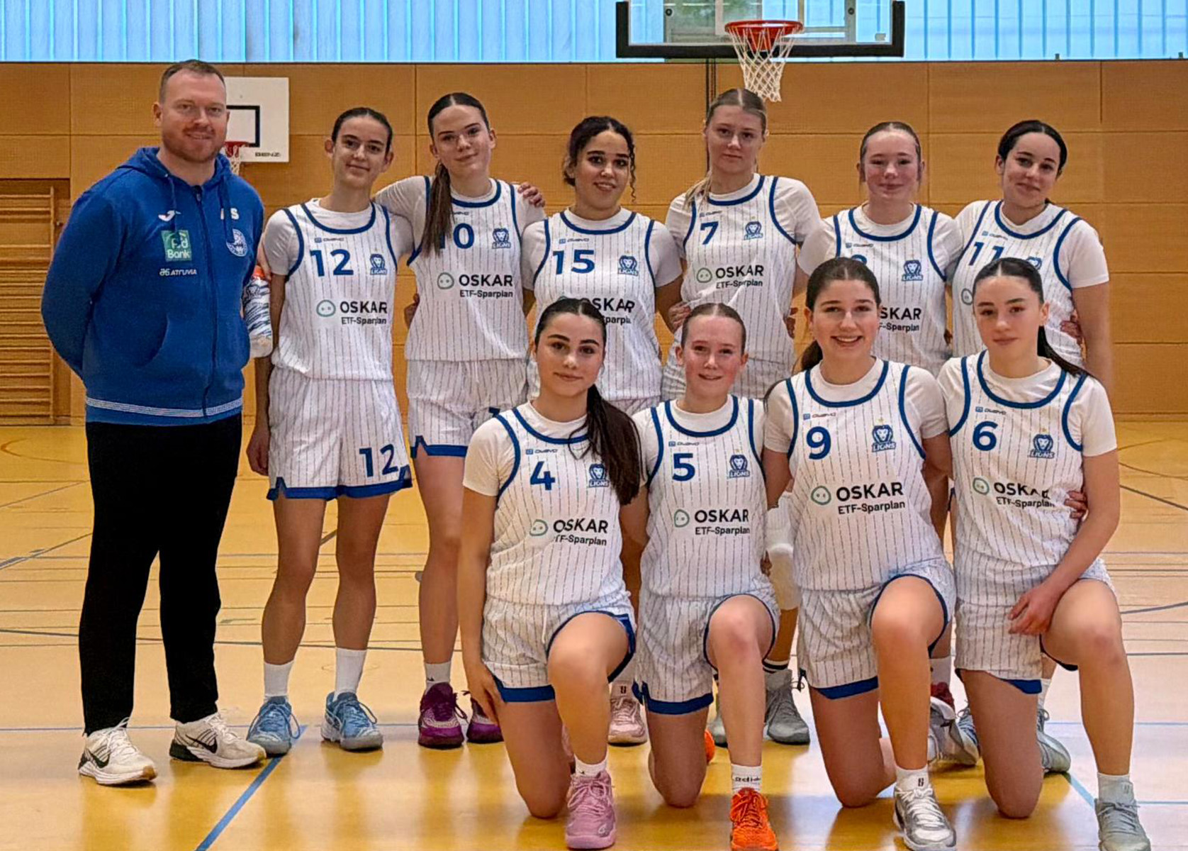 Mannschaftsbild U16 weiblich der PS Karlsruhe LIONS