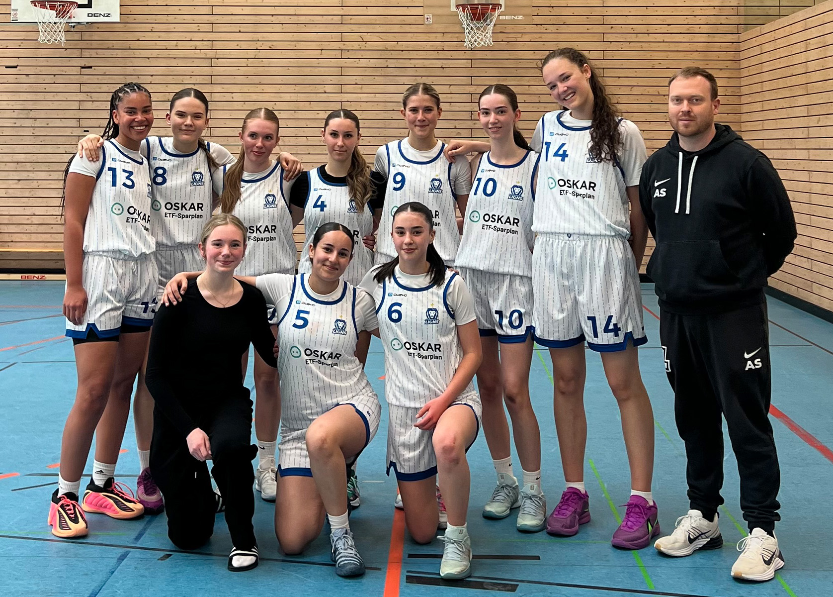 Mannschaftsbild U18 weiblich der PS Karlsruhe LIONS
