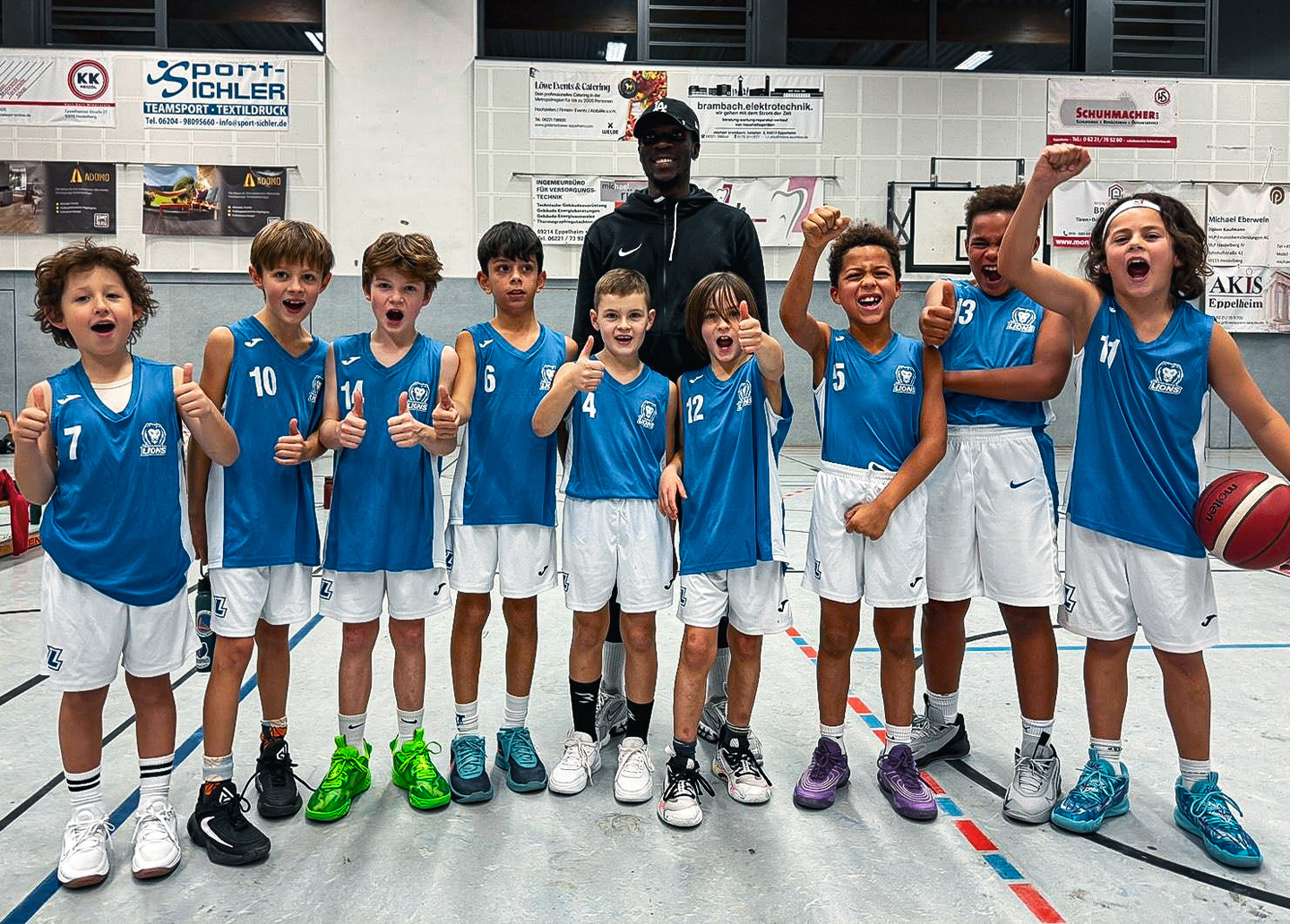 Mannschaftsbild der Minis der PS Karlsruhe LIONS