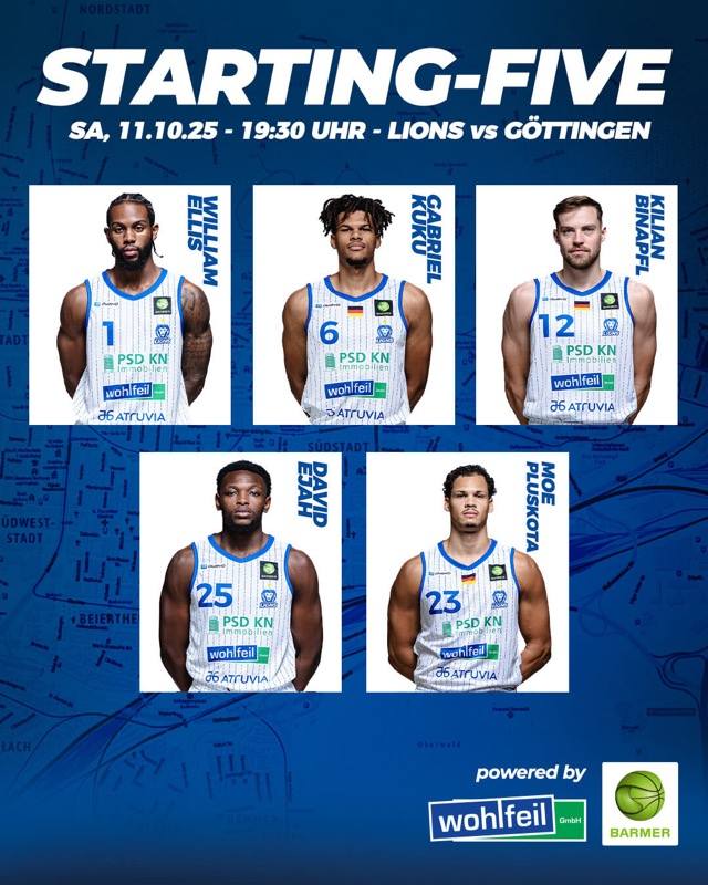 UNSERE STARTING 5 GEGEN GÖTTINGEN