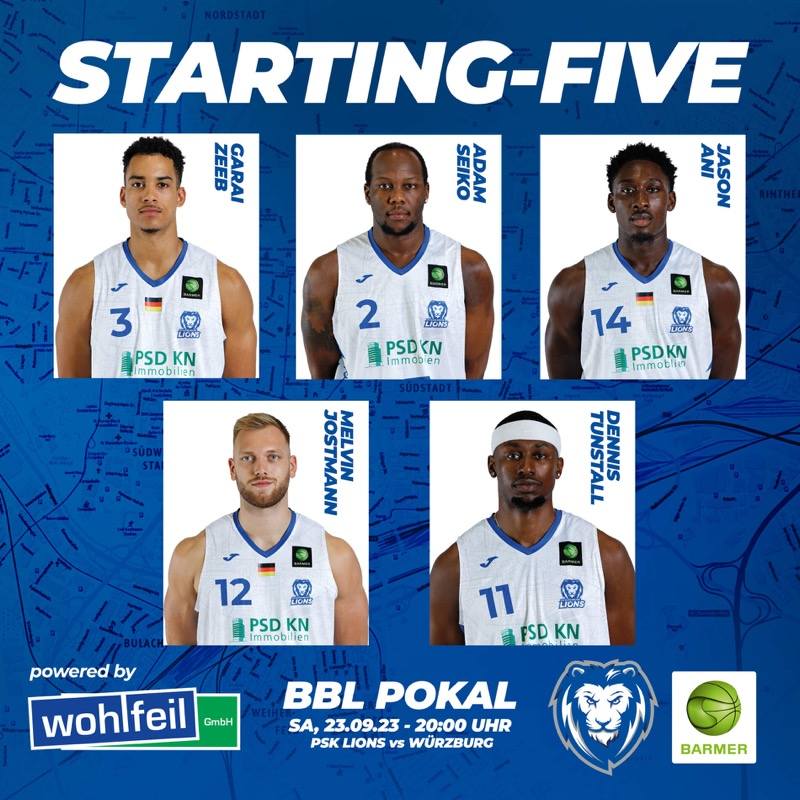 UNSERE STARTING-FIVE GEGEN WÜRZBURG