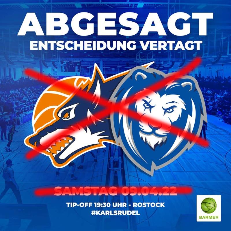 SPIELABSAGE IN ROSTOCK