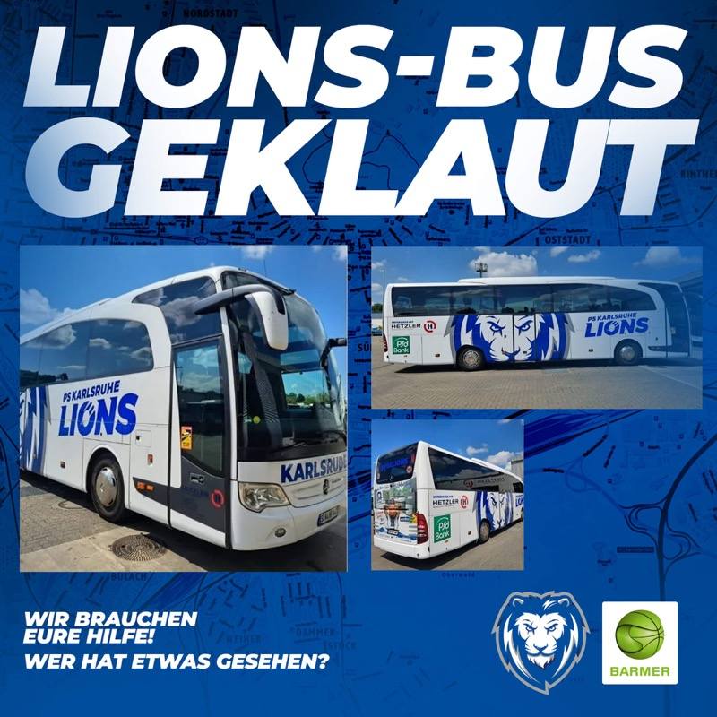 LIONS-BUS WURDE GESTOHLEN