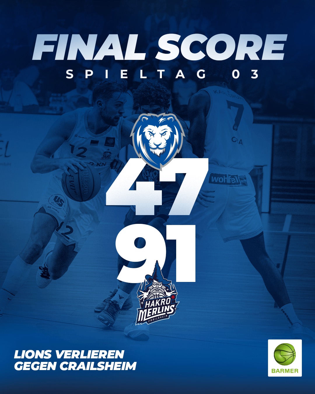 LIONS VERLIEREN GEGEN CRAILSHEIM
