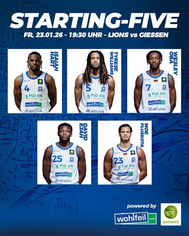 UNSERE STARTING FIVE GEGEN GIESSEN
