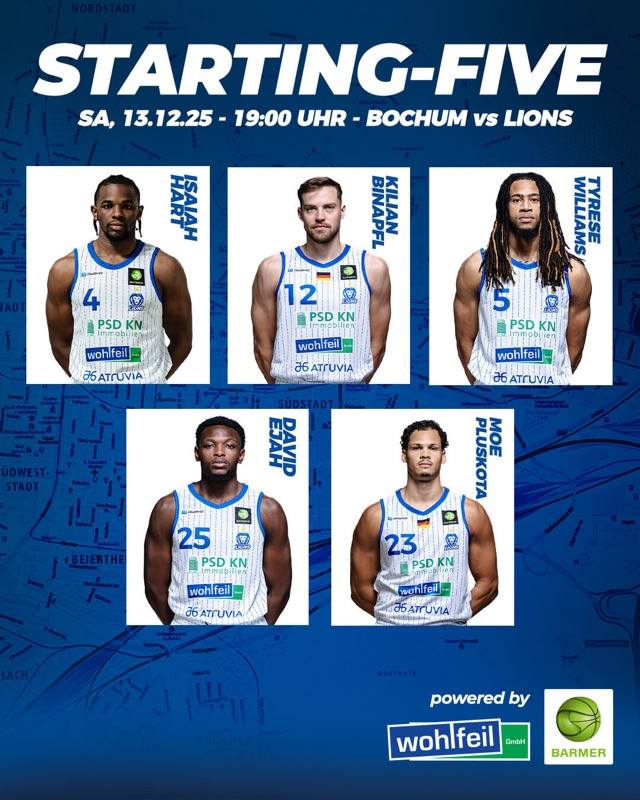 UNSERE STARTING 5 GEGEN BOCHUM