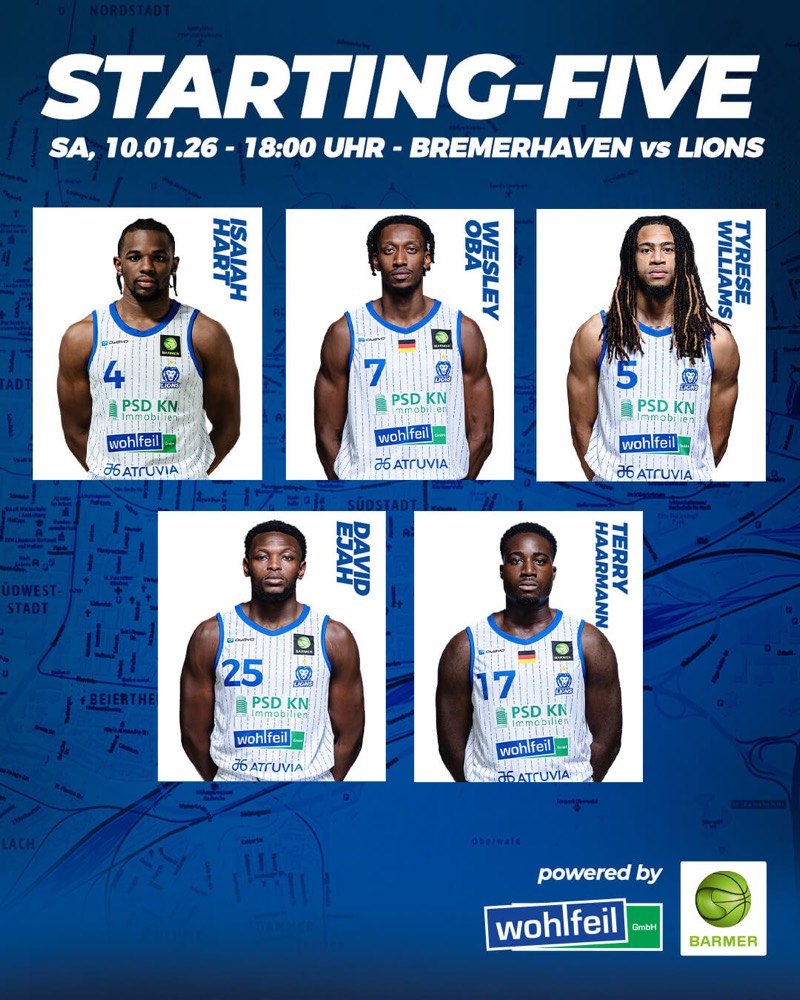 UNSERE STARTING FIVE GEGEN BREMERHAVEN