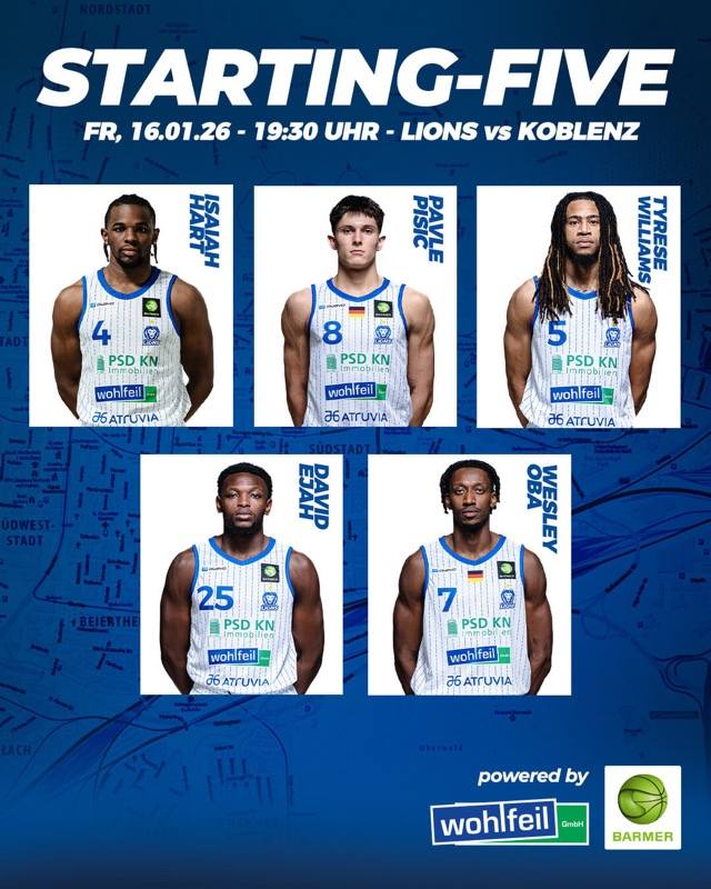 UNSERE STARTING FIVE GEGEN KOBLENZ