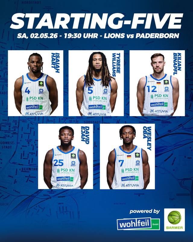 UNSERE STARTING FIVE GEGEN PADERBORN