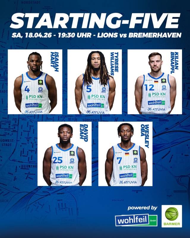 UNSERE STARTING FIVE GEGEN BREMERHAVEN