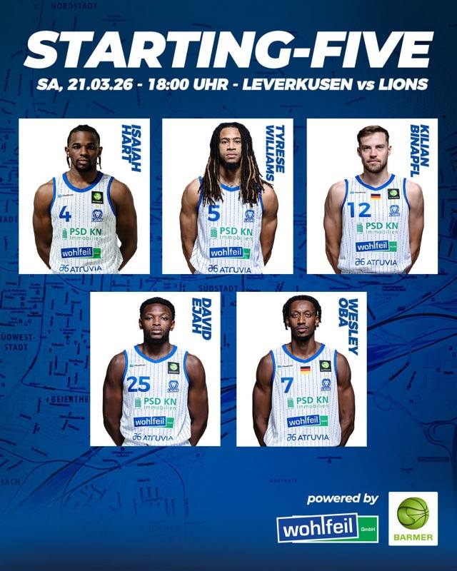 UNSERE STARTING FIVE GEGEN LEVERKUSEN