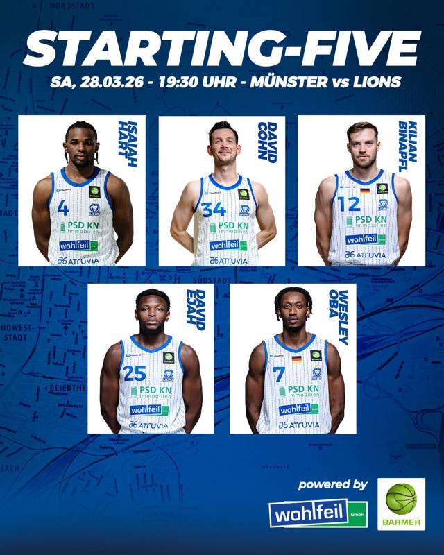UNSERE STARTING FIVE GEGEN MÜNSTER