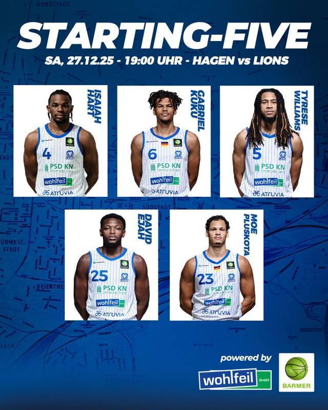 UNSERE STARTING 5 GEGEN HAGEN