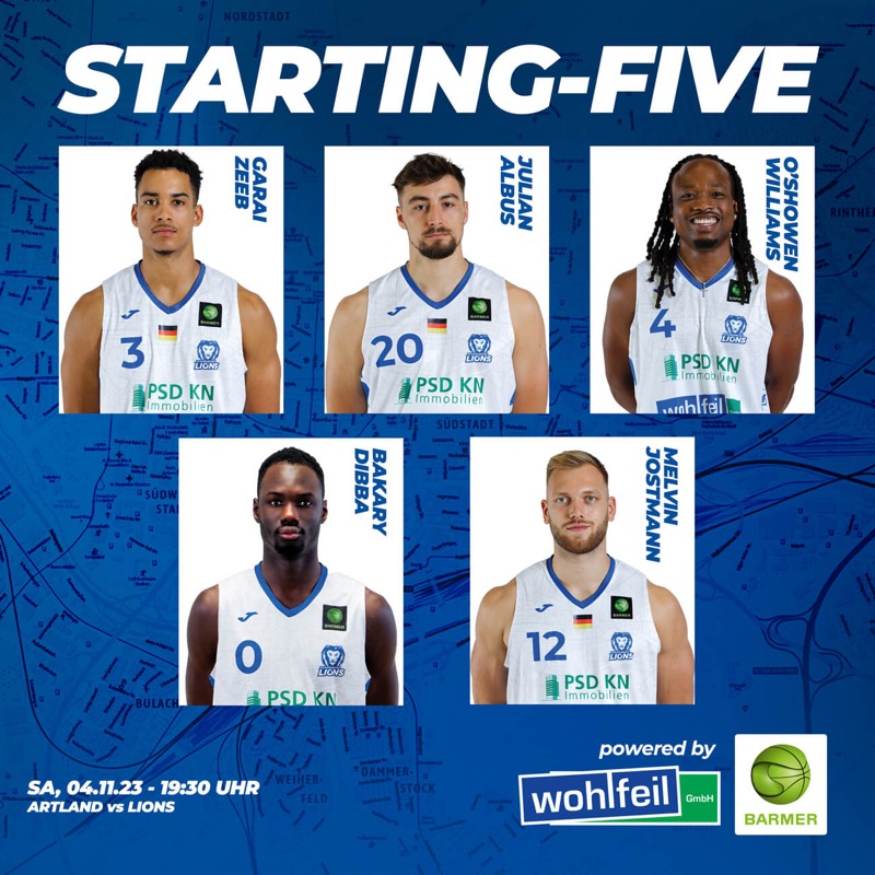 UNSERE STARTING-FIVE GEGEN ARTLAND