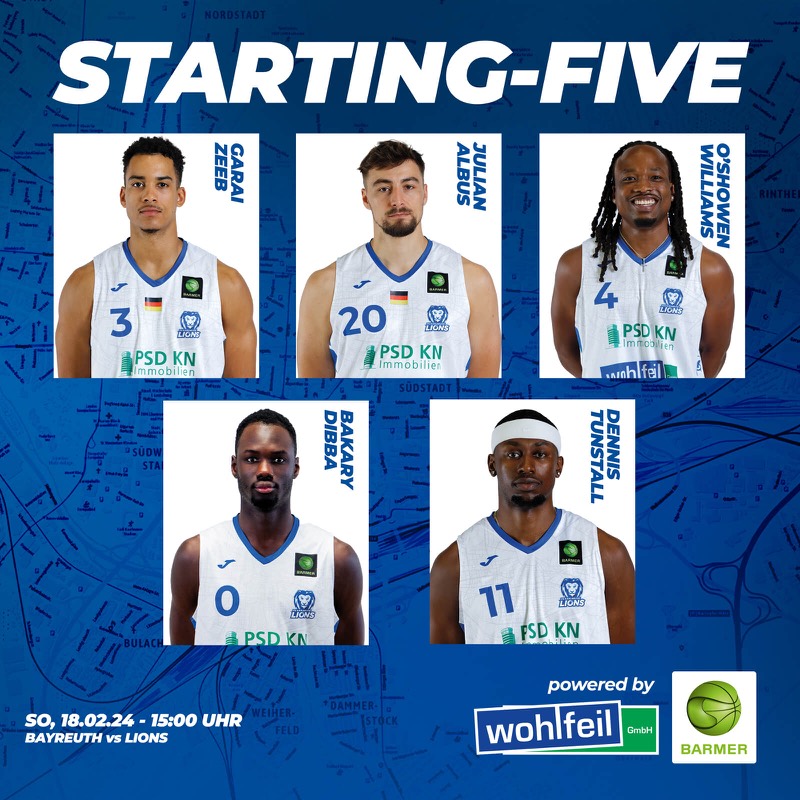 UNSERE STARTING-FIVE GEGEN BAYREUTH