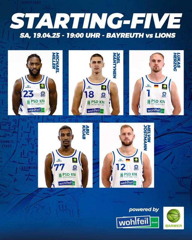 UNSERE STARTING-FIVE GEGEN BAYREUTH