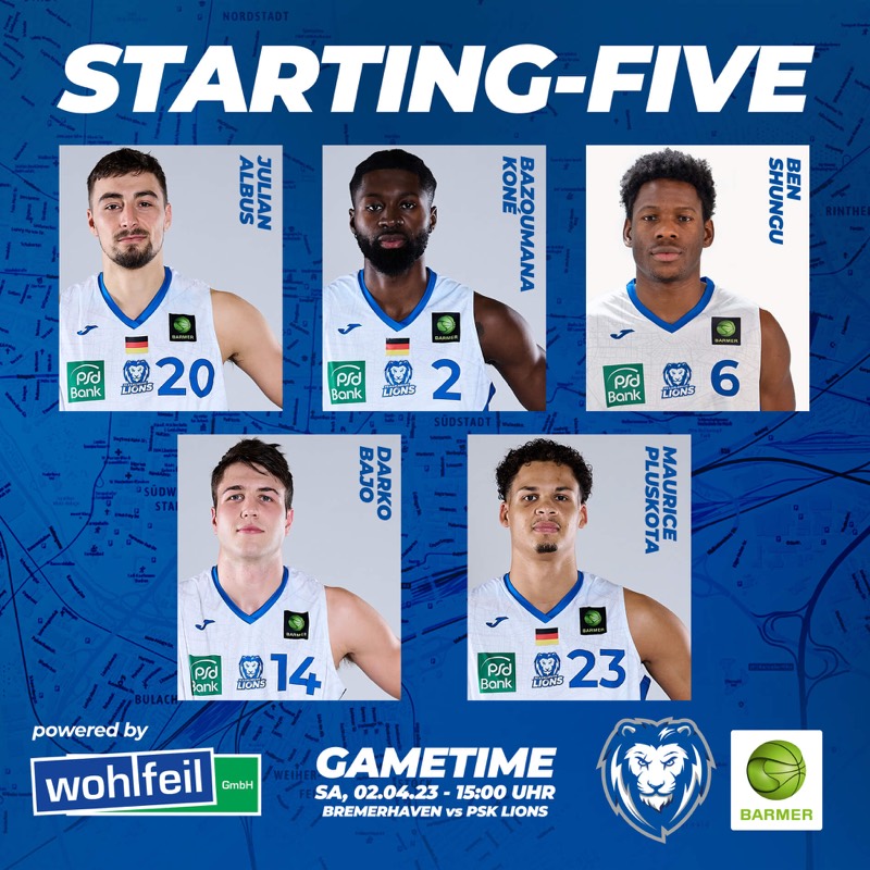 UNSERE STARTING-FIVE GEGEN BREMERHAVEN