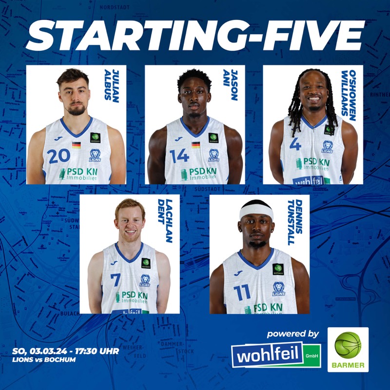UNSERE STARTING-FIVE GEGEN BOCHUM