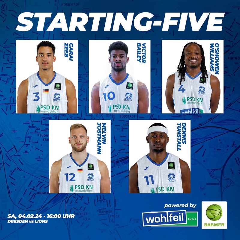 UNSERE STARTING-FIVE GEGEN DRESDEN