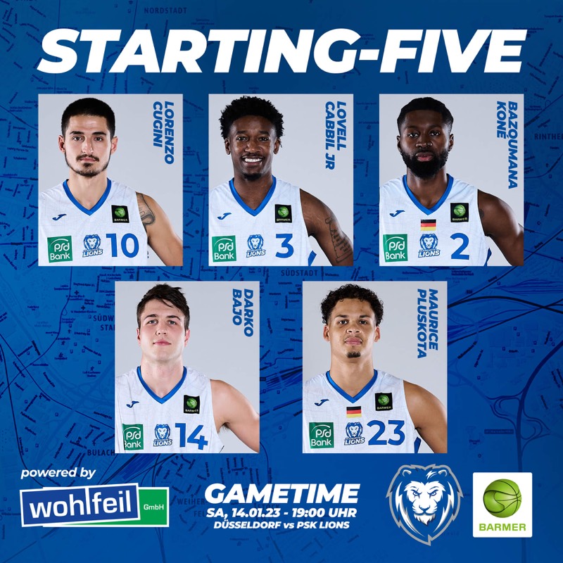 UNSERE STARTING-FIVE GEGEN DÜSSELDORF