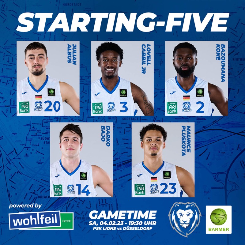 UNSERE STARTING-FIVE GEGEN DÜSSELDORF