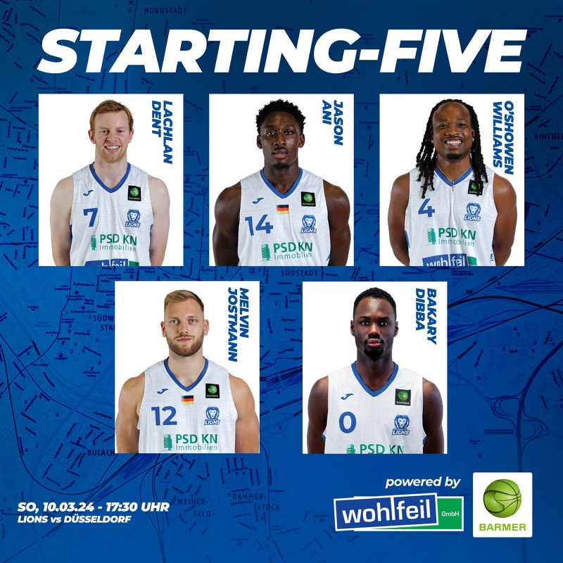 UNSERE STARTING-FIVE GEGEN DÜSSELDORF