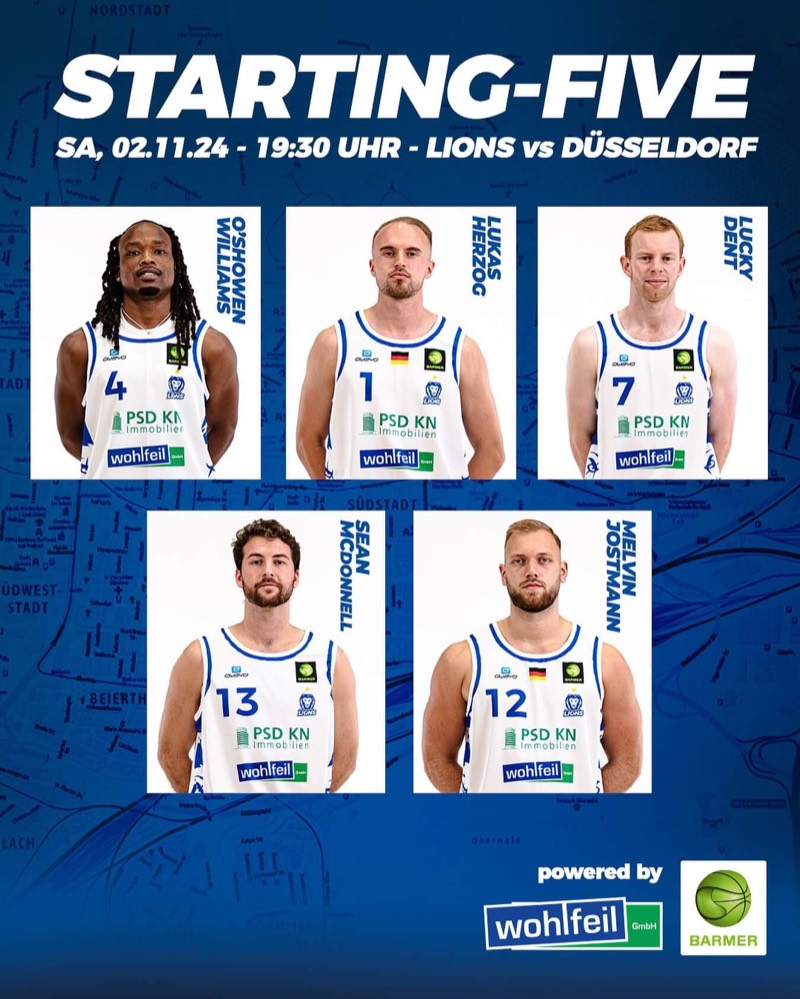 UNSERE STARTING-FIVE GEGEN DÜSSELDORF