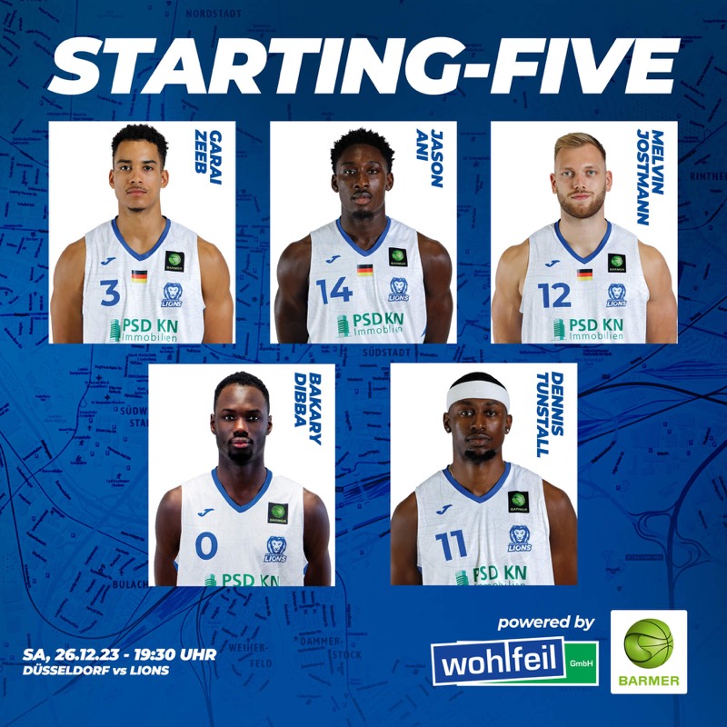 UNSERE STARTING-FIVE GEGEN DÜSSELDORF