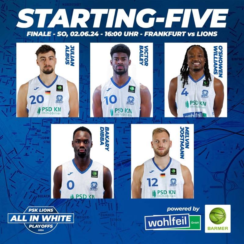 UNSERE STARTING-FIVE GEGEN FRANKFURT