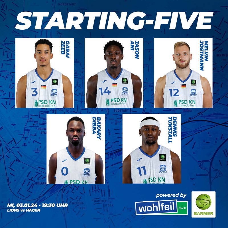 UNSERE STARTING-FIVE GEGEN HAGEN