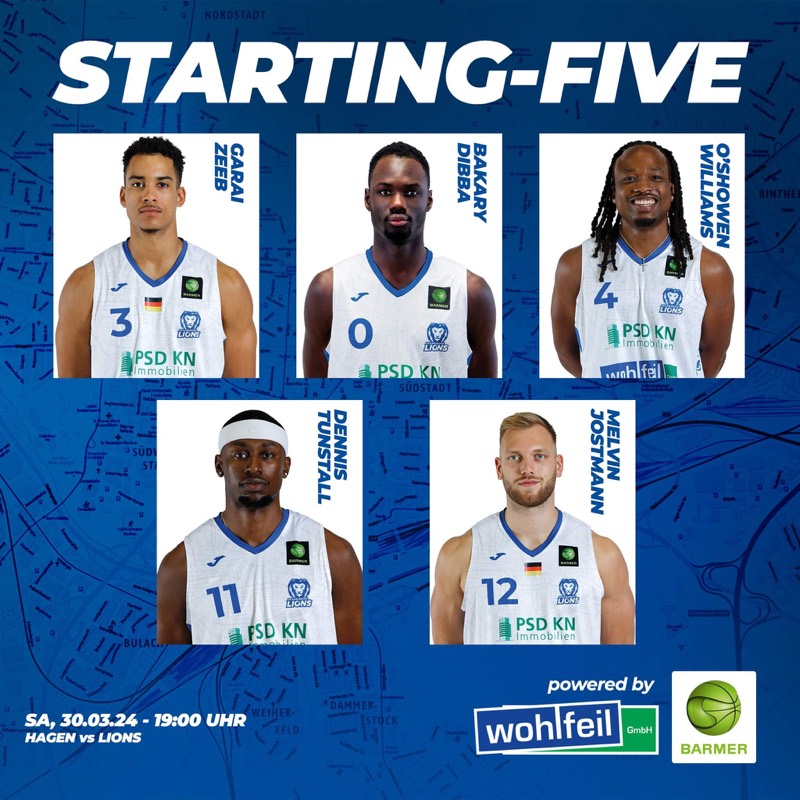 UNSERE STARTING-FIVE GEGEN HAGEN