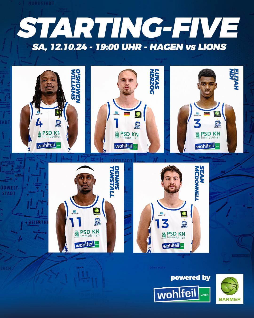UNSERE STARTING-FIVE GEGEN HAGEN