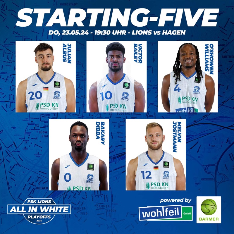 UNSERE STARTING-FIVE GEGEN HAGEN