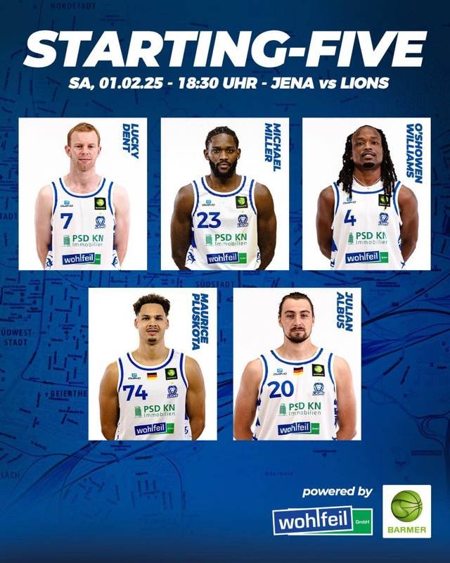UNSERE STARTING-FIVE GEGEN JENA