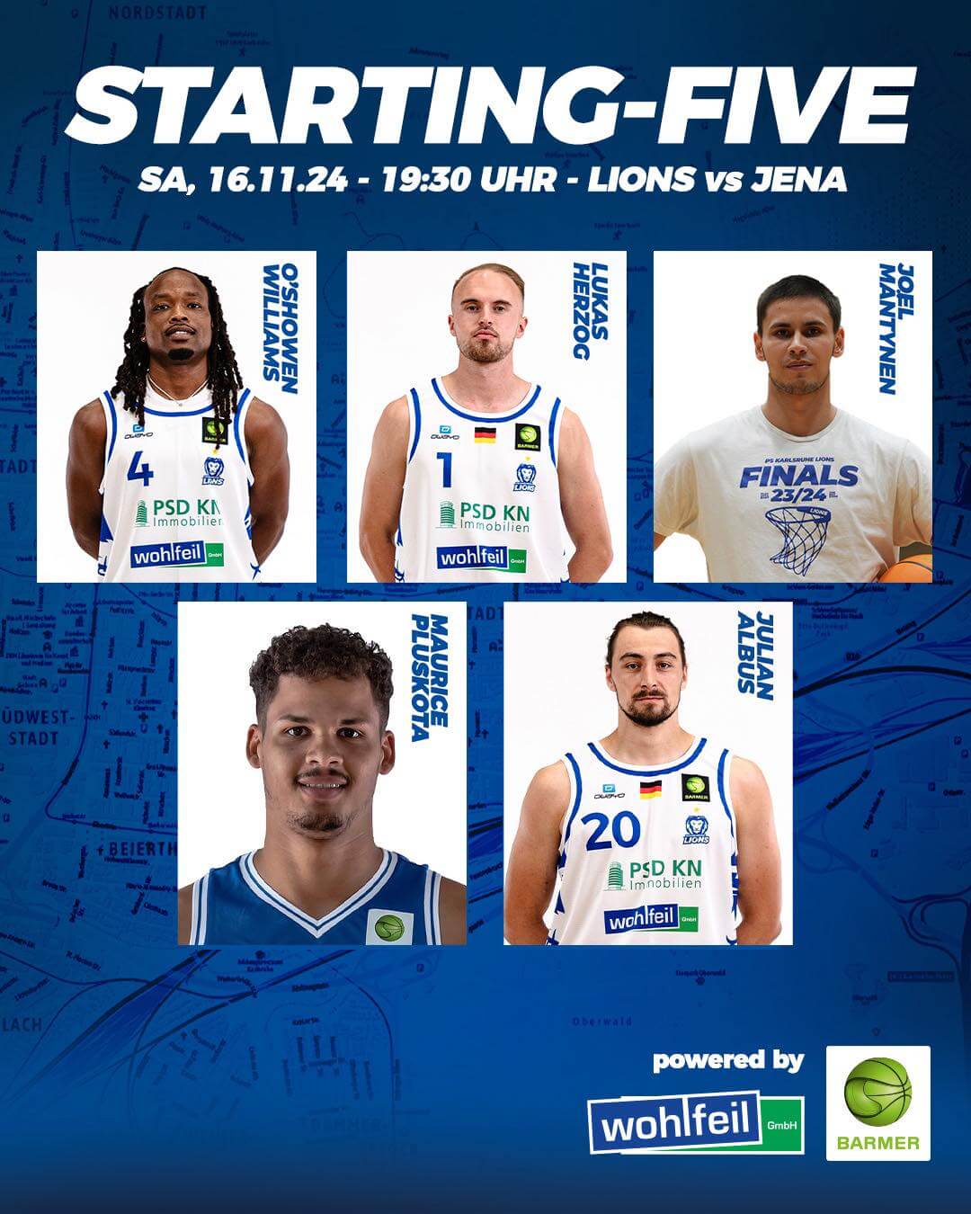 UNSERE STARTING-FIVE GEGEN JENA