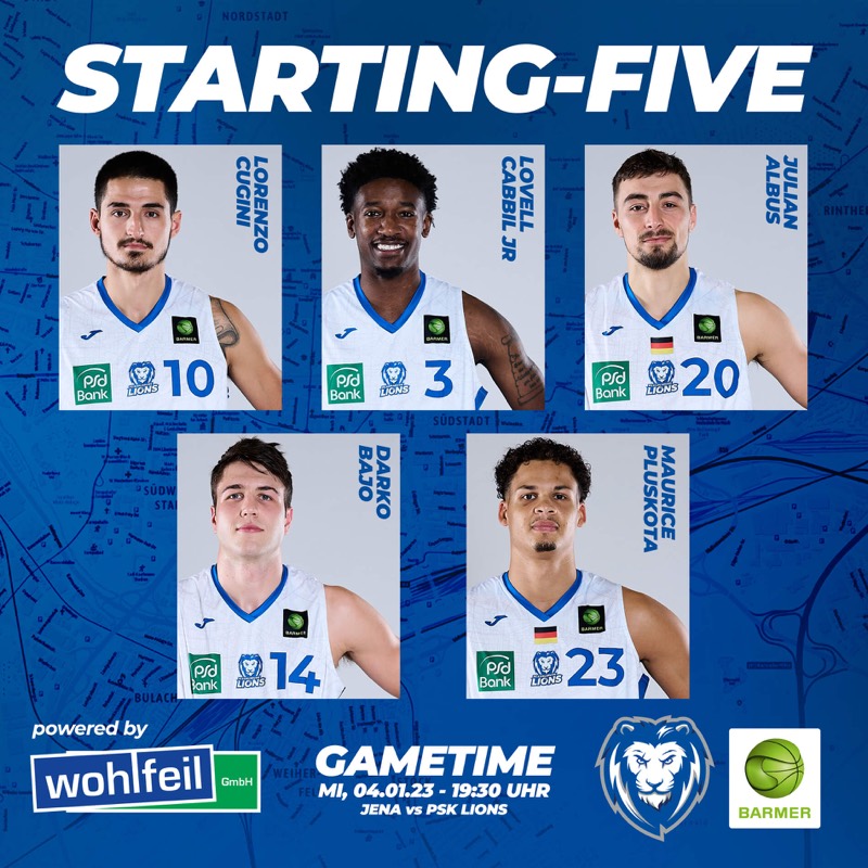UNSERE STARTING-FIVE GEGEN JENA