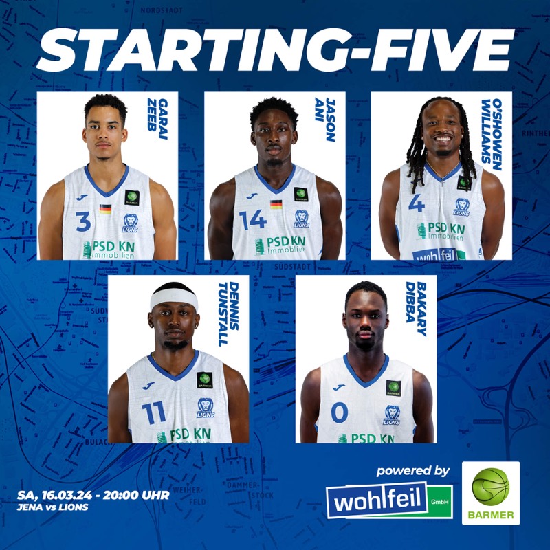 UNSERE STARTING-FIVE GEGEN JENA