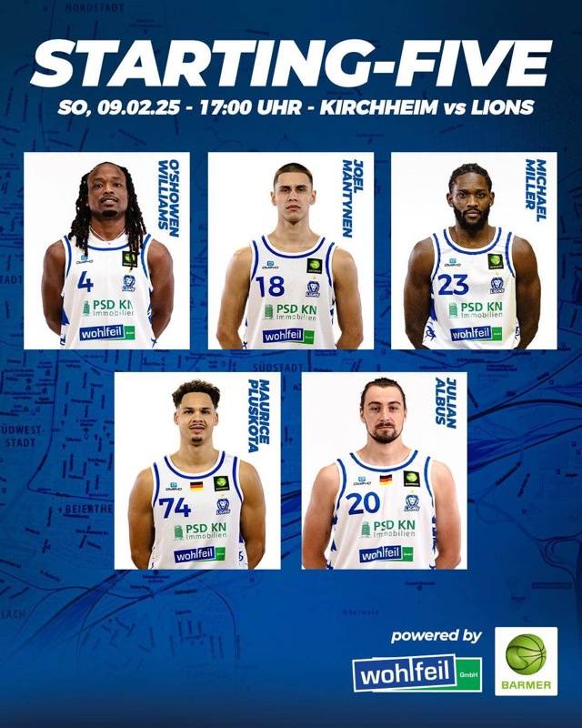 UNSERE STARTING-FIVE GEGEN KIRCHHEIM