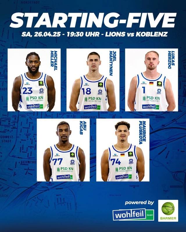 UNSERE STARTING-FIVE GEGEN KOBLENZ