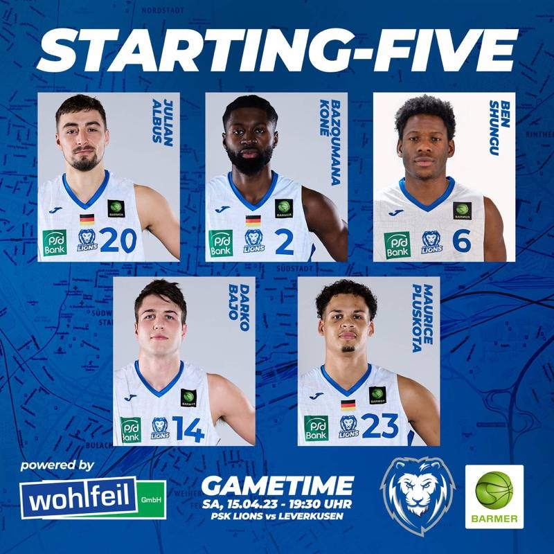 UNSERE STARTING-FIVE GEGEN LEVERKUSEN