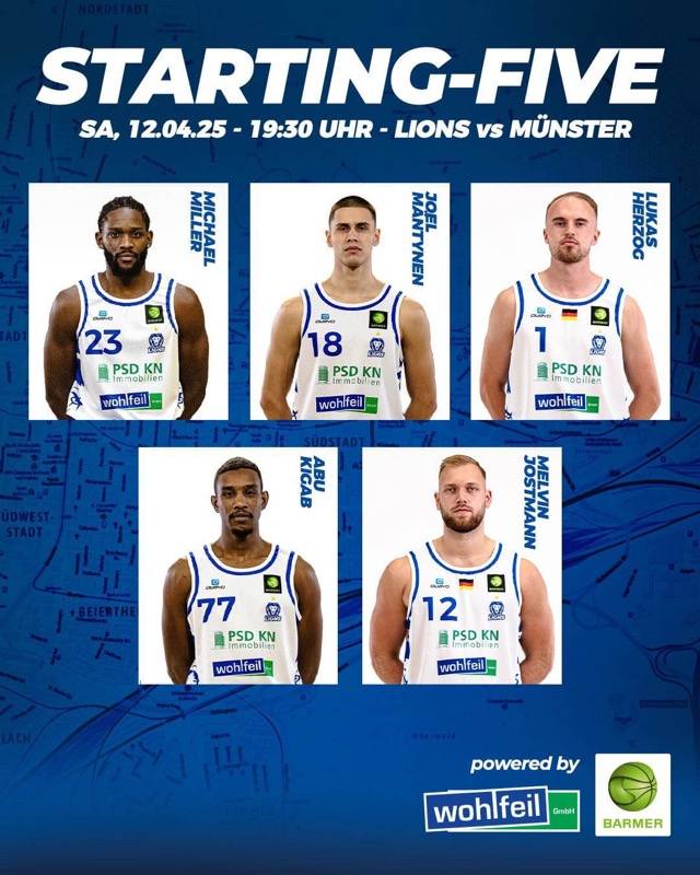 UNSERE STARTING-FIVE GEGEN MÜNSTER
