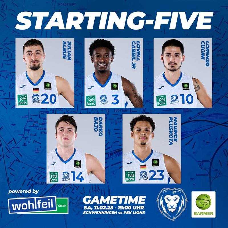 UNSERE STARTING-FIVE GEGEN SCHWENNINGEN