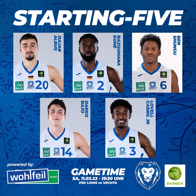UNSERE STARTING-FIVE GEGEN VECHTA
