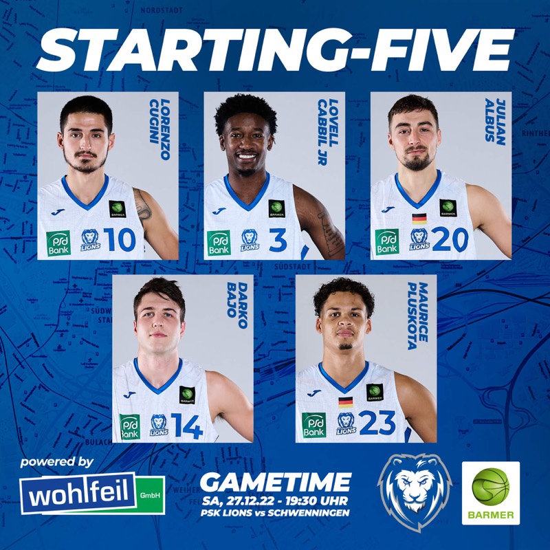 UNSERE STARTING-FIVE GEGEN SCHWENNINGEN