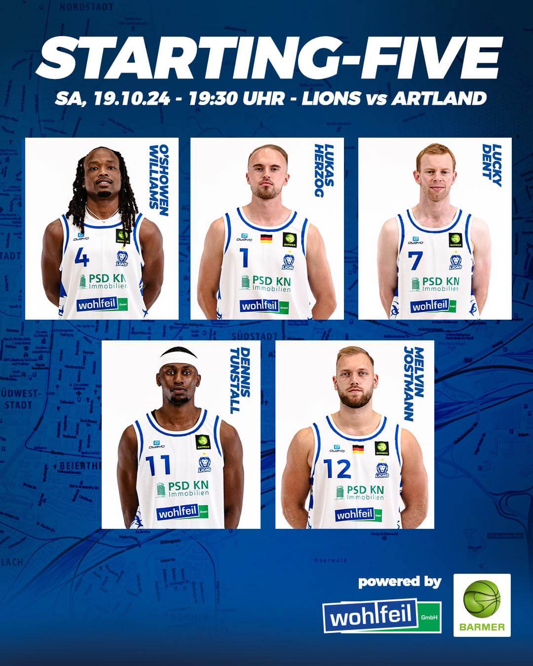 UNSERE STARTING-FIVE GEGEN ARTLAND